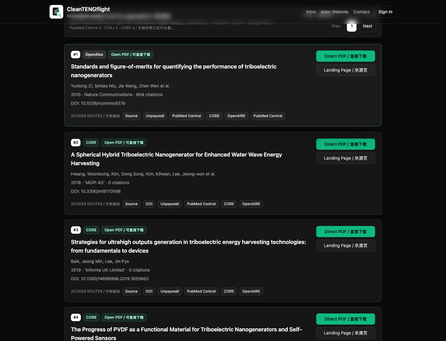 Full-text Result Routing